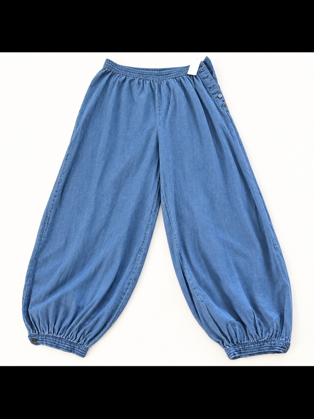 NWT By Anthropologie Blue Denim Balloon Jogger Pants Size M
